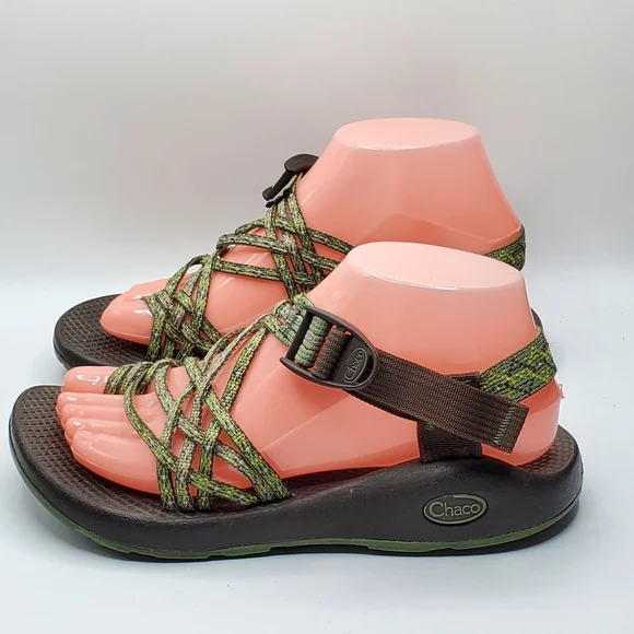 Chaco zx3 classic strappy green camo sandals Size 7 - Picture 14 of 14